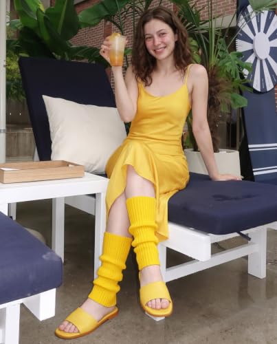 Image of v28 Women Warm Leg Warmers 80s Retro Party Costume Knit Ballet Neon Long Socks