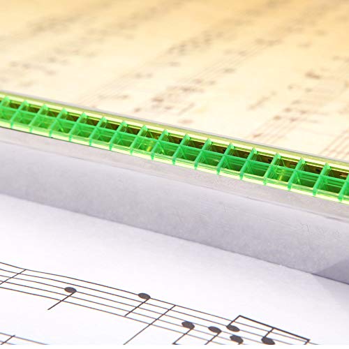 Harmonica buccale enfant 24 trous mélodie métal réutilisable plastique vert durable et professionnel - Les Beatles, Paul McCartney, John Lennon, RIngo Starr, George Harrison Harmonica buccale enfant 24 trous mélodie métal réutilisable plastique vert durable et professionnel – Image 3