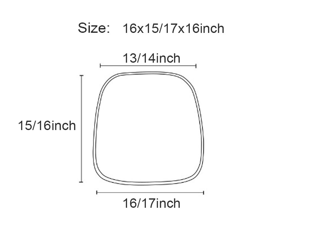 Set di 2 cuscini per sedia a U SD grigio scuro con lacci, 4 spessi cuscinetti in schiuma ad alta densità, con retro antiscivolo, sfoderabili, per sala da pranzo, cucina, uso interno/esterno (43 x 40