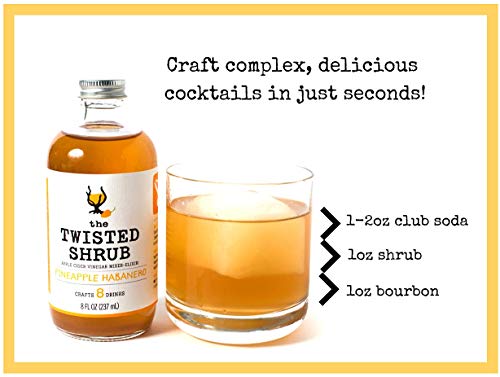 The Twisted Shrub | 5-Flavor Variety Pack | Apple Cider Vinegar Drink Mixers for Healthier Sodas & Cocktails | 8oz bottles