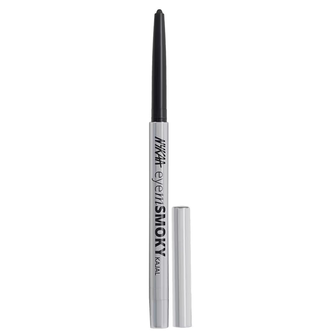 Nykaa Cosmetics Eyem Smokey Intense Gel Kajal With Free Sharpener & Smudger- Black (0.3g)-image-11