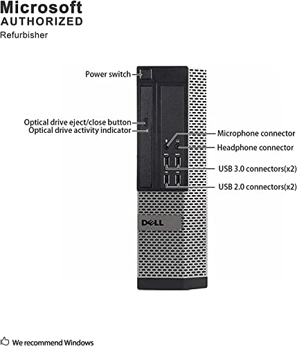 Image of Dell Optiplex 9020 SFF High Performance Desktop Computer, Intel Core i7-4790 up to 4.0GHz, 16GB RAM, 960GB SSD, Windows 11 Pro, USB WiFi Adapter, (Renewed)