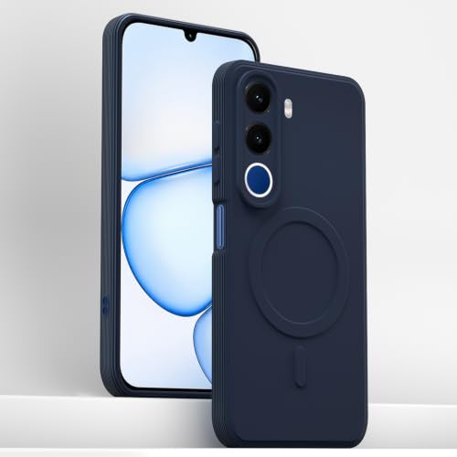 Image of Outlouders Back Cover for Realme C100x | Soft Matte Silicone | Slim Fit | Magnetic-Safe Logo Design (Magnetic-Safe Not Compatible) | Shockproof | Camera Protection Bumper Case (Blue)