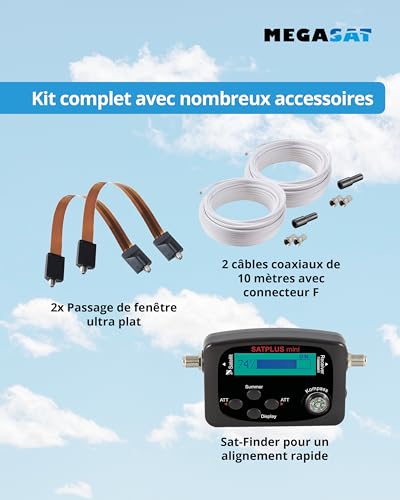 Megasat Kit Antenne Plate D2 Profi-Line – Antenne Sat, 2 utilisateurs – vue 7