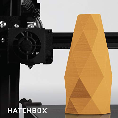 Image of HATCHBOX 3D PLA-1KG1.75-GLD PLA 3D Printer Filament, Dimensional Accuracy + /- 0.05 mm, 1 kg Spool, 1.75 mm, Gold