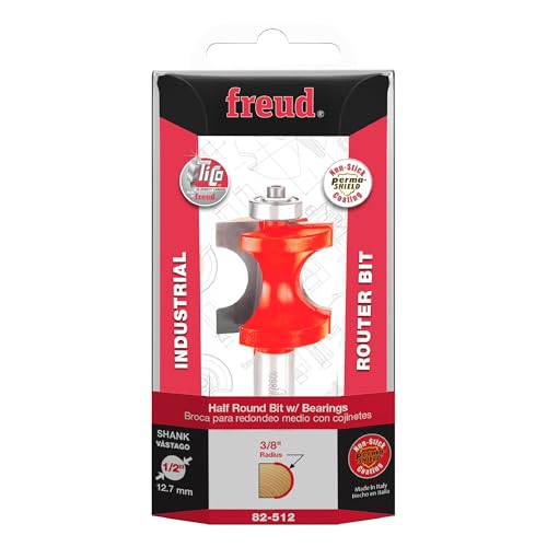 Fraise à défonceuse Freud rayon 3/8 queue 1/2 anti-vibration à roulement