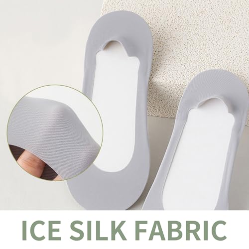Image of 2 pairs Women No Show Socks Ice Silk Socks Low Cut Liner Non Slip Invisible sock Ice Feeling socks for Women Girls