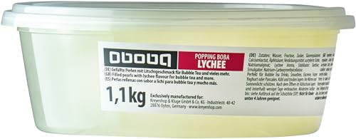OBOBA Perlas rellenas con sabor a lichi para Bubble tea y mucho más - 1 x 1,1 kg