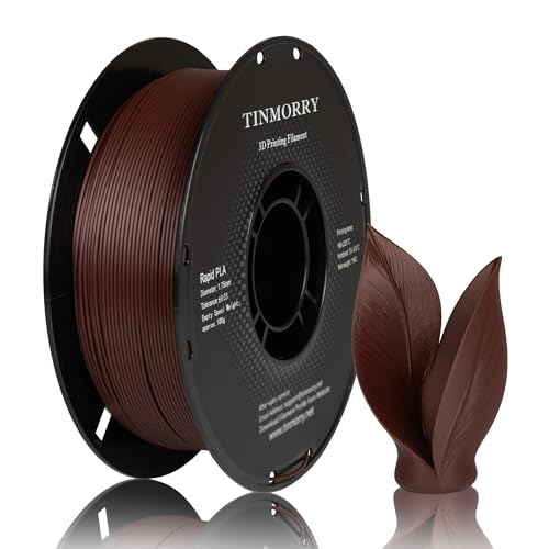 Image of TINMORRY Rapid PLA Filament 1.75 mm, 1 KG, Reddish Brown | Up to 300 mm /s, Smooth Printing, Neatly Wound, Low Warping, Compatible with Most FDM 3D Printers, Beginner-Friendly