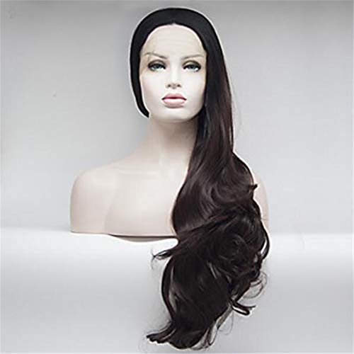 Perruque frontale synthétique bouclée contre les cheveux plats : volume 150% - 3