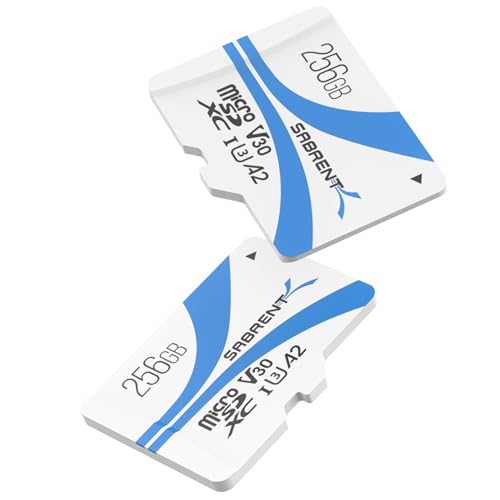 SABRENT MICRO SDJ[h 256GB X2, ܂SDXC J[h V30A[J[hAUHS-II[J[hAPS5EPS4EMacbook̑̃foCXōő 100MB/sb̍]iSD-MQ30-256X2)