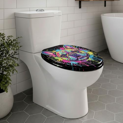 Premium WC-Sitz aus MDF | Mit Geräuscharmer Absenkautomatik & Edler Holzoptik | Universell, Robust & Langlebig | Markenqualität von SINOBATH – Ansicht 6