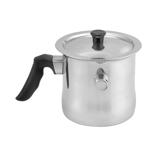 Luckyberg Milchtöpfe mit Deckel | Stahltopf mit Pfeife, Doppelwändetopf aus hochwertiger Edelstahl, Simmertopf (1,5l)