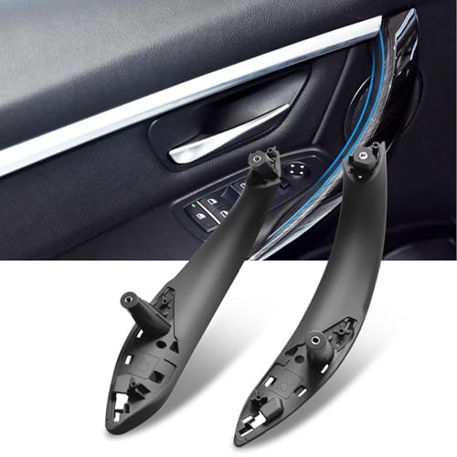Sucxyor 2 PCS Compatible con Tirador Puerta Trasera BMW Serie 3 F30 F31 F34 F80 Manijas Para Puertas Izquierdo+ Tirador Puerta Derecha Serie 4 F32 F33 F36 F82 F83 Manillas Puertas Interior-Negro