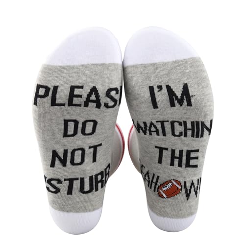 TSOTMO 2 Pairs Football Team Socks Gift Please Do Not Disturb I’m Watching The S Socks Seattle Gift (SEAHAWKS socks)