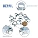 Glarks 120Pcs 10 Size Mini Fuel Injection Style Hose Clamp Assortment Kit For Diesel Petrol Pipe