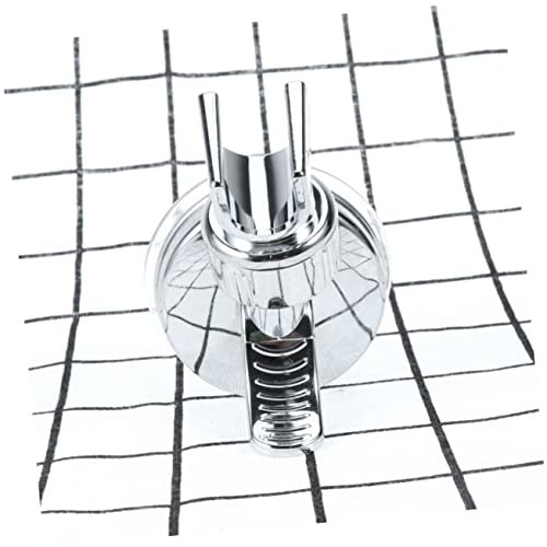 UKCOCO Soporte Alcachofa Ducha con Ventosa Ajustable Base Succión para Cabezal Fácil Instalación Superficies Acabado Cromado Elegante