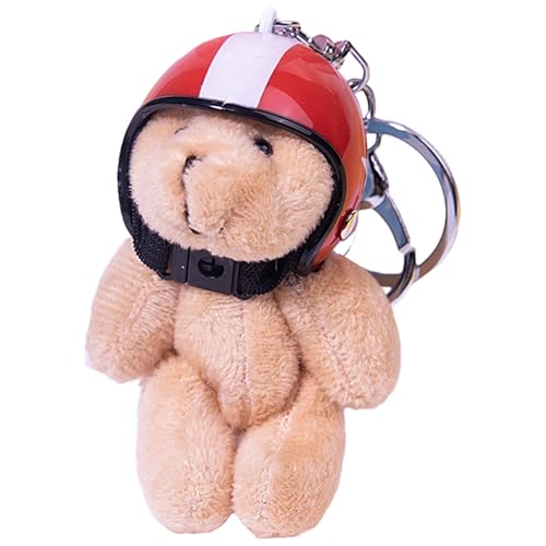 Imagen de Genérico Lindo De Oso De Peluche Gorro De Moto Oso De Peluche Con Colgante De Muñeca