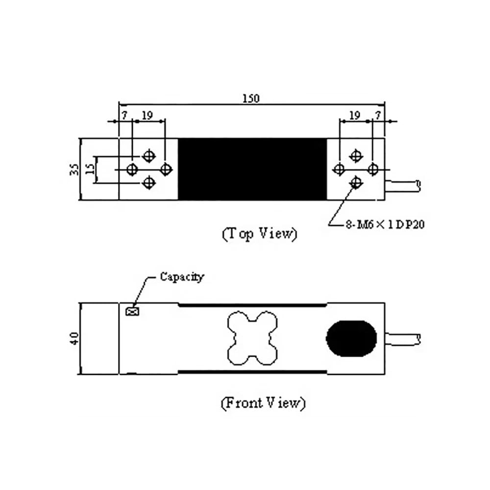 Sensore di Pesatura NA2, Sensore di Bilancia Elettronica per Celle di Carico 60KG 100KG 200KG 350KG 500KG (Load 60KG)