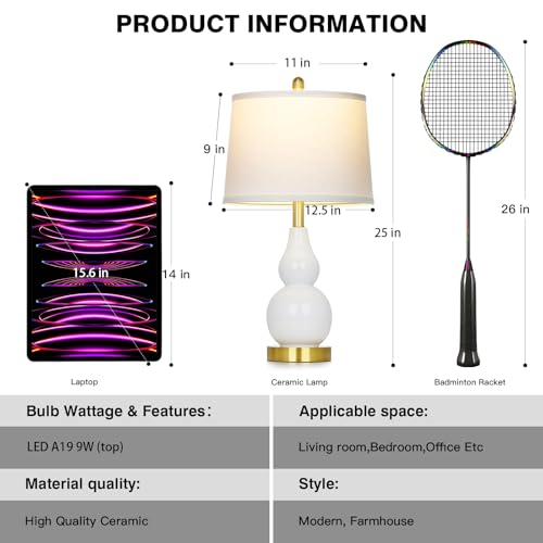50% Off Lolikit Ceramic Double Gourd Table Lamp - Code CJI2594P - Image 6