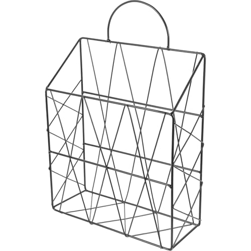 LOPUNER アイアン製壁掛けマガジンラック ブックホルダー 大容量収納 おしゃれなワークデスク用整理棚 家やオフィスの省スペース収納に