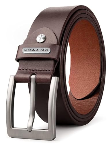 Image of Urban alfami Men's Genuine Leather Belt for Men | Formal /Casual | Sizes are 28 to 46 Inches Waist size
