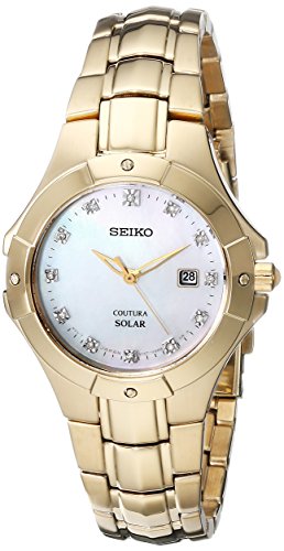 Women's  Analog Display Japanese Quartz Gold Watch - Seiko SUT168