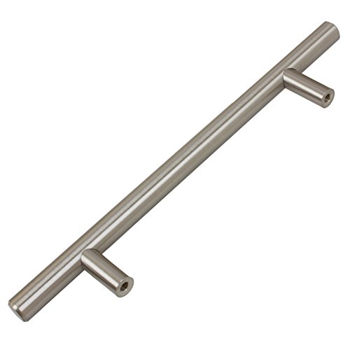 Gliderite Hardware 5008-128-Ss-25 5 Inch Cc 8 Inch Long Solid Handle Bar Pulls 25 Pack, 5", Stainless Steel Finish #TOP2