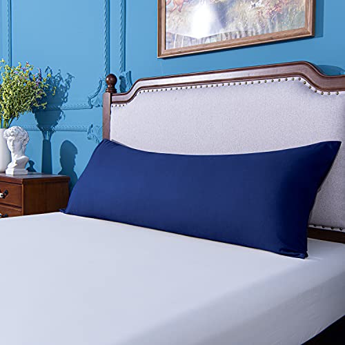 Image of NTBAY Body Microfiber Pillowcase, 1 Pack, 20 x 54, Navy Blue | Soft Brushed Microfiber with Envelope Closure, Set of 1 Body 20 x 54 Inch Pillowcase, Pillow Inserts Not Included