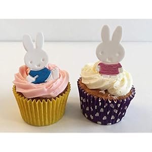 6 Sugar Miffy Cupcake Toppers- Edible, unique & made with love & imagination in the UK!