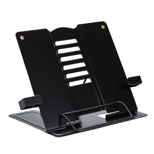 Soporte para libros para lectura, elevador de escritorio plegable, soporte de recetas, para estudiar oficina, universidad, aula, biblioteca, sala de estar, dormitorio, cocina, cafetería
