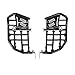 KUAFU Nerf Bars Foot Peg Heel Guard Compatible with 1999-2014 Honda 400EX 400X (Black Nerfs + Black Nets)