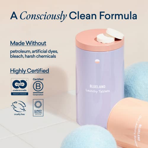 Blueland Laundry Tablet Refill 2 Pack, 120 Tablets, Plastic-Free Alternative To Sheets Pods And Liquids - Natural, Gentle, Plant Based, Eco Friendly Laundry Detergent - 120 Loads #TOP3