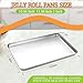 CEKEE Stainless Steel Baking Sheet Set of 2, Cookie Sheet for Baking Pan Tray, Toaster Oven Baking Pan Set, Rectangle Size 16 x 12 x 1 inch, Non Toxic, Mirror Finish & Rust Free, Dishwasher Safe