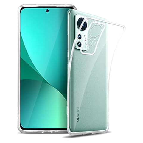ROVLAK Case compatible with Xiaomi 12 Clear Ultra Slim Case Anti Yellowing Soft TPU Silicone Anti-Fingerprint Cover+Shockproof Case Full Body Protection Smartphone Cover