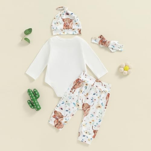 MERSARIPHY Hi I'm New Here Newborn Outfit Baby Boy Girl Going Home Hospital Clothes Letter Romper Pants Infant Clothing Set4