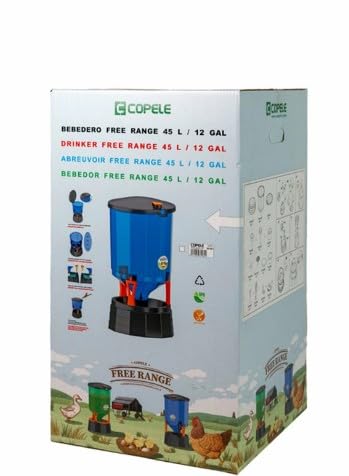 Abbeveratoio Silo Per Galline E Polli - Capacità 35 Litri, Ø 39.5 Cm, Con Filtro, Senza BPA, UV Protetto