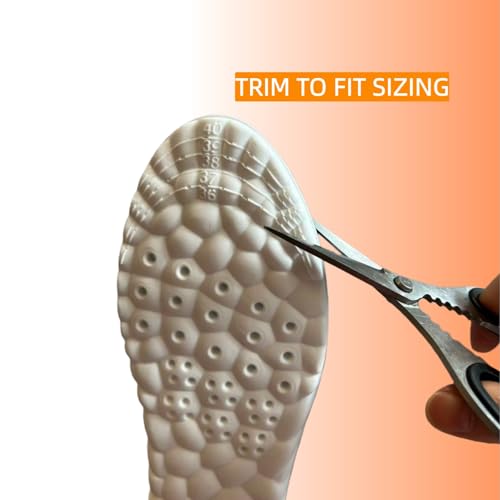 Plantillas 4D Memory Foam para Hombre y Mujer Gris Talla 5-9 miniatura 3