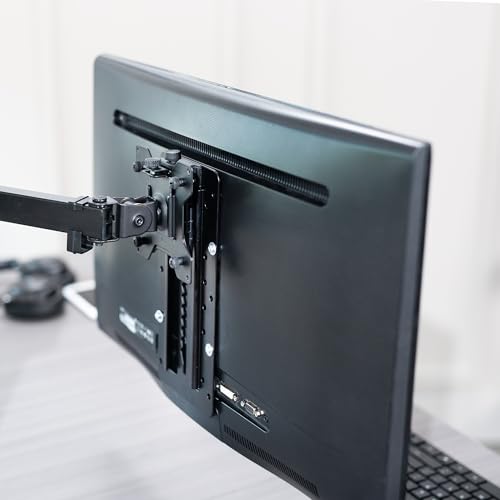 Image of VIVO Height Adjustable VESA Adapter Stand for Individual Monitors up to 27 Inches Black