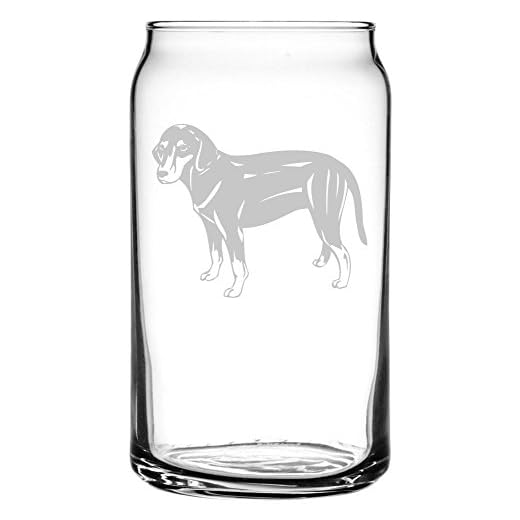 Montenegrin Mountain Hound Dog Personalized Custom Etched All Purpose 16oz Can Glass