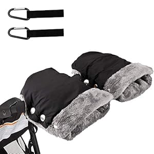 Pushchair/Pram/Stroller Hand Muffs, Waterproof Hand Gloves with Extra Thick Fleece for Parents and Caregivers