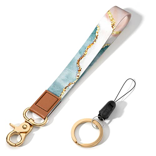 Image of Wrist Lanyard Key Chain, Cute Wristlet Strap Keychain Holder for Women Men Car Keys ID Badges Card Wallet Phone Camera