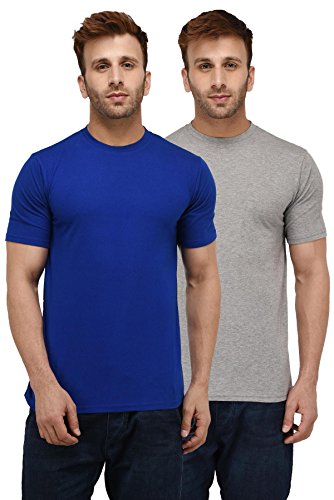 Image of London Hills Solid Cotton Blend Half Sleeve Regular Men Round Neck Tshirts | T Shirt For Man | Tshirt | Shirts Men | Tshirt For Man | T-shirt | T-shirts | Stylish | Gym Wear For Workout | MultiColored