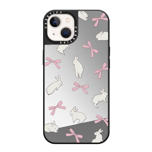 Coque compatible MagSafe iPhone 13 CASETiFY miroir argent et noir - 2