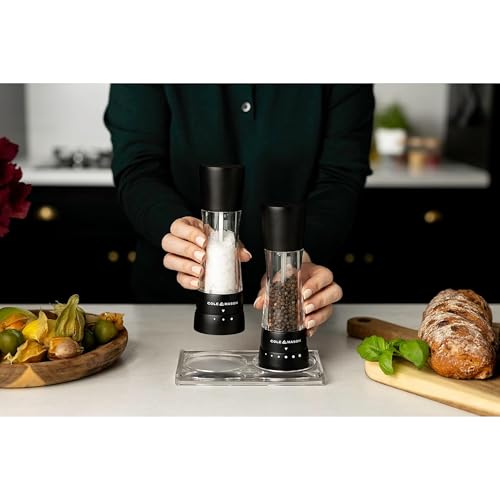 Image of Cole & Mason Derwent Salt Grinder - Mill Includes Gourmet Precision Mechanism and Premium Sea Salt - Salt Mill, Matt Black