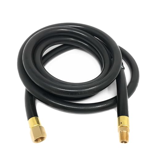 6ft Propane Gas Hose, Low Pressure Washer Air Hose Assembly with 3/8