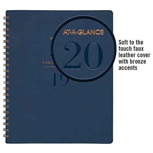 At-A-Glance 2019 Weekly & Monthly Planner, 8-1/2" X 11", Large, Wirebound, Signature, Navy (Yp90520) #TOP2