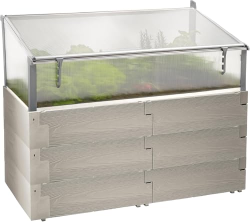 JUWEL Timber Kombi-Set (Hochbeet inkl. Frühbeet-Aufsatz, 130x60...