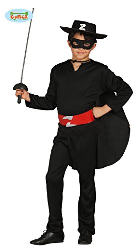Guirca Costume da Zorro, Bandito, Colore Nero, 5/6...