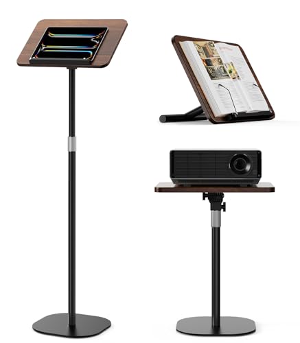TURNRISE Support de livre 2 en 1 réglable en hauteur avec plateau XXL inclinable à 180° Support lecture Pupitre de musique Support pour ordinateur portable...